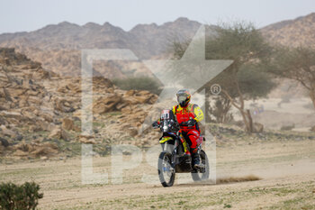 2023-01-01 - 118 LEPELLEY Benjamin (fra), Team Dumontier Racing, Husqvarna, Moto, action during the Stage 1 of the Dakar 2023 around Sea Camp, on January 1st, 2023 near Yanbu, Saudi Arabia - AUTO - DAKAR 2023 - STAGE 1 - RALLY - MOTORS