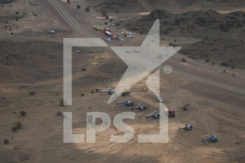 2023-01-02 - Illustration, Helicopter during the Stage 2 of the Dakar 2023 between Sea Camp and Al-'Ula, on January 2nd, 2023 in Al-'Ula, Saudi Arabia - AUTO - DAKAR 2023 - STAGE 2 - RALLY - MOTORS