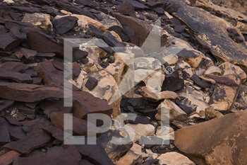 2023-01-03 - Rocks during the Stage 3 of the Dakar 2023 between Al-'Ula and Haïl, on January 3rd, 2023 in Haïl, Saudi Arabia - AUTO - DAKAR 2023 - STAGE 3 - RALLY - MOTORS
