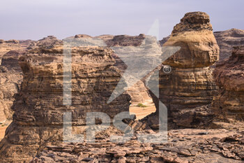 2023-01-03 - Landscape during the Stage 3 of the Dakar 2023 between Al-'Ula and Haïl, on January 3rd, 2023 in Haïl, Saudi Arabia - AUTO - DAKAR 2023 - STAGE 3 - RALLY - MOTORS
