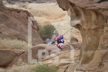 2023-01-03 - 108 BARTHELEMY Julien (fra), RS Moto Racing Team, Honda, Moto, action during the Stage 3 of the Dakar 2023 between Al-'Ula and Haïl, on January 3rd, 2023 in Haïl, Saudi Arabia - AUTO - DAKAR 2023 - STAGE 3 - RALLY - MOTORS