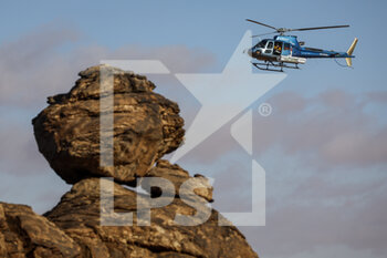 2023-01-04 - Landscape, Helicopter during the Stage 4 of the Dakar 2023 around Haïl, on January 4th, 2023 in Haïl, Saudi Arabia - AUTO - DAKAR 2023 - STAGE 4 - RALLY - MOTORS