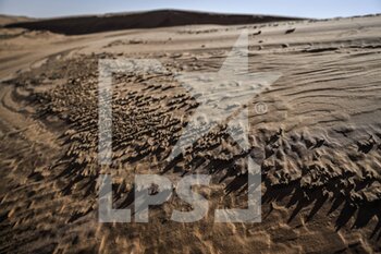2023-01-05 - Sand, desert landscape during the Stage 5 of the Dakar 2023 around Haïl, on January 5th, 2023 in Haïl, Saudi Arabia - AUTO - DAKAR 2023 - STAGE 5 - RALLY - MOTORS