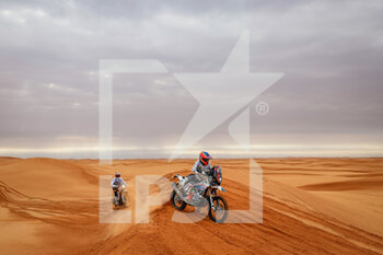 2023-01-10 - 137 TROQUIER Mathieu (fra), Nomade Racing, KTM, Moto, action during the Stage 9 of the Dakar 2023 between Riyadh and Haradh, on January 10th, 2023 in Haradh, Saudi Arabia - AUTO - DAKAR 2023 - STAGE 9 - RALLY - MOTORS