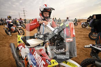 2023-01-10 - ZACCHETTI Cesare (ita), Team Lucky Explorer, MV Augusta, KTM, Moto, Original by Motul, Motul, portrait
during the Stage 9 of the Dakar 2023 between Riyadh and Haradh, on January 10th, 2023 in Haradh, Saudi Arabia - AUTO - DAKAR 2023 - STAGE 9 - RALLY - MOTORS