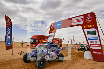2023-01-10 - 321 ALKUWARI Fahad Ahmed (qat), LUCCHESE Manuel (ita), X-Raid Yamaha Supported Team, Yamaha, SSV, action during the Stage 9 of the Dakar 2023 between Riyadh and Haradh, on January 10th, 2023 in Haradh, Saudi Arabia - AUTO - DAKAR 2023 - STAGE 9 - RALLY - MOTORS