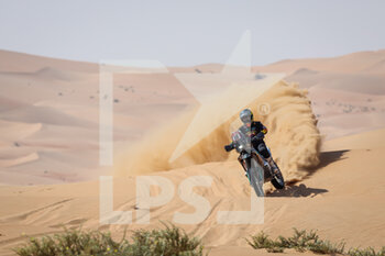 2023-01-11 - 83 JAGU Julien (fra), Drag'On Rally Team, Moto, action during the Stage 10 of the Dakar 2023 between Haradh and Shaybah, on January 11, 2023 in Shaybah, Saudi Arabia - AUTO - DAKAR 2023 - STAGE 10 - RALLY - MOTORS