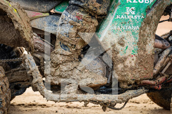 15/01/2023 - Mud details on the quad during the Stage 14 of the Dakar 2023 between Al-Hofuf and Damman, on January 15, 2023 in Damman, Saudi Arabia - AUTO - DAKAR 2023 - STAGE 14 - RALLY - MOTORI