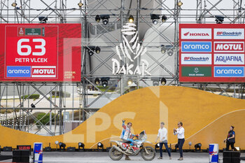 15/01/2023 - VLCEK Petr (cze), Detyens Racing, KTM, Moto, Original by Motul, portrait during the Podium Finish of the Dakar 2023 in Damman, on January 15, 2023 in Damman, Saudi Arabia - AUTO - DAKAR 2023 - PODIUM FINISH - RALLY - MOTORI
