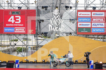 2023-01-15 - PATRAO Mario (prt), Credit Agricola - Mario Patrao Motorsport, KTM, Moto, Original by Motul, Motul, portrait during the Podium Finish of the Dakar 2023 in Damman, on January 15, 2023 in Damman, Saudi Arabia - AUTO - DAKAR 2023 - PODIUM FINISH - RALLY - MOTORS