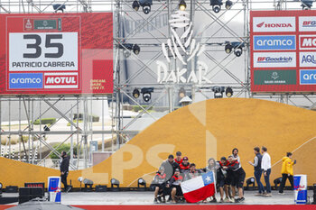 2023-01-15 - CABRERA Patricio (chl), Rieju Team, KTM, Moto, portrait during the Podium Finish of the Dakar 2023 in Damman, on January 15, 2023 in Damman, Saudi Arabia - AUTO - DAKAR 2023 - PODIUM FINISH - RALLY - MOTORS