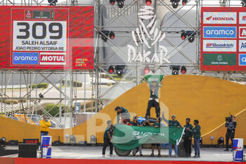 15/01/2023 - 309 ALSAIF Sale (sau), Black Horse Team, Can-Am, SSV, portrait during the Podium Finish of the Dakar 2023 in Damman, on January 15, 2023 in Damman, Saudi Arabia - AUTO - DAKAR 2023 - PODIUM FINISH - RALLY - MOTORI