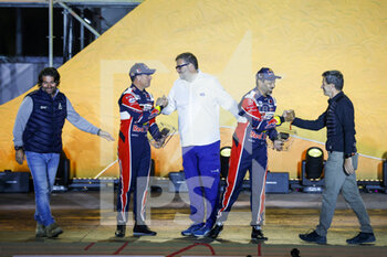 15/01/2023 - 200 AL-ATTIYAH Nasser (qat), BAUMEL Mathieu (fra), Toyota Gazoo Racing, Toyota Hilux, Auto, FIA W2RC, portrait, podium during the Podium Finish of the Dakar 2023 in Damman, on January 15, 2023 in Damman, Saudi Arabia - AUTO - DAKAR 2023 - PODIUM FINISH - RALLY - MOTORI