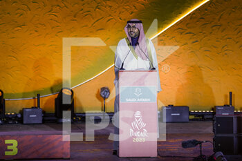 2023-01-15 - His Excellency Bader Al-Qadi, Deputy Minister of Sports, portrait during the Podium Finish of the Dakar 2023 in Damman, on January 15, 2023 in Damman, Saudi Arabia - AUTO - DAKAR 2023 - PODIUM FINISH - RALLY - MOTORS