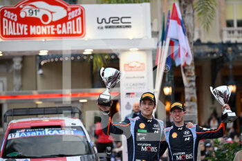22/01/2023 - Celebrating the final Podium,Monaco ,Thierry NEUVILLE Martijn WYDAEGHE - FIA WORLD RALLY CHAMPIONSHIP-WRC RALLYE MONTE CARLO 2023 - RALLY - MOTORI