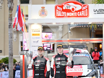 22/01/2023 - Celebrating the final Podium,Monaco Kalle ROVANPERÄ ,Jonne HALTTUNEN - FIA WORLD RALLY CHAMPIONSHIP-WRC RALLYE MONTE CARLO 2023 - RALLY - MOTORI