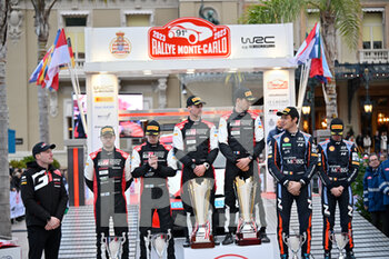 22/01/2023 - Celebrating the final Podium,Monaco, - FIA WORLD RALLY CHAMPIONSHIP-WRC RALLYE MONTE CARLO 2023 - RALLY - MOTORI