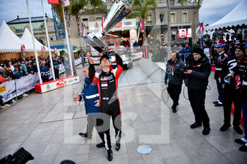 22/01/2023 - Celebrating the final Podium,Monaco,Sébastien OGIER,,TOYOTA GAZOO RACING ,TOYOTA GR Yaris Rally1 HYBRID - FIA WORLD RALLY CHAMPIONSHIP-WRC RALLYE MONTE CARLO 2023 - RALLY - MOTORI