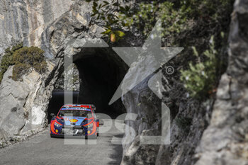 19/01/2023 - 04 Esapekka LAPPI (FIN), Janne FERM (FIN), HYUNDAI SHELL MOBIS WORLD RALLY TEAM, HYUNDAI i20 N Rally1 Hybrid, WRC, action during the Rallye Automobile Monte Carlo 2023, 1st round of the 2023 WRC World Rally Car Championship, from January 19 to 22, 2023 at Monte Carlo, Monaco - AUTO - WRC - RALLYE AUTOMOBILE MONTE CARLO 2023 - RALLY - MOTORI