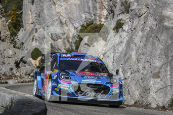 19/01/2023 - 07 Pierre-Louis LOUBET (FRA), Nicolas GILSOUL (FRA), M-SPORT FORD WORLD RALLY TEAM, FORD Puma Rally1 Hybrid, WRC, action during the Rallye Automobile Monte Carlo 2023, 1st round of the 2023 WRC World Rally Car Championship, from January 19 to 22, 2023 at Monte Carlo, Monaco - AUTO - WRC - RALLYE AUTOMOBILE MONTE CARLO 2023 - RALLY - MOTORI