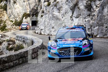 2023-01-19 - 07 Pierre-Louis LOUBET (FRA), Nicolas GILSOUL (FRA), M-SPORT FORD WORLD RALLY TEAM, FORD Puma Rally1 Hybrid, WRC, action during the Rallye Automobile Monte Carlo 2023, 1st round of the 2023 WRC World Rally Car Championship, from January 19 to 22, 2023 at Monte Carlo, Monaco - AUTO - WRC - RALLYE AUTOMOBILE MONTE CARLO 2023 - RALLY - MOTORS