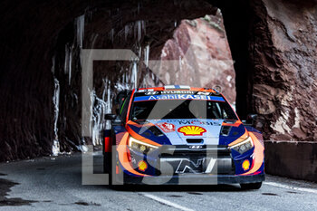 20/01/2023 - 04 Esapekka LAPPI (FIN), Janne FERM (FIN), HYUNDAI SHELL MOBIS WORLD RALLY TEAM, HYUNDAI i20 N Rally1 Hybrid, WRC, action during the Rallye Automobile Monte Carlo 2023, 1st round of the 2023 WRC World Rally Car Championship, from January 19 to 22, 2023 at Monte Carlo, Monaco - AUTO - WRC - RALLYE AUTOMOBILE MONTE CARLO 2023 - RALLY - MOTORI