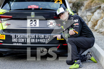 21/01/2023 - SOLBERG Olivier (swe), Skoda Fabia RS, portrait during the Rallye Automobile Monte Carlo 2023, 1st round of the 2023 WRC World Rally Car Championship, from January 19 to 22, 2023 at Monte Carlo, Monaco - AUTO - WRC - RALLYE AUTOMOBILE MONTE CARLO 2023 - RALLY - MOTORI