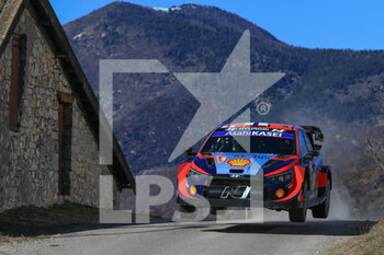 21/01/2023 - 04 Esapekka LAPPI (FIN), Janne FERM (FIN), HYUNDAI SHELL MOBIS WORLD RALLY TEAM, HYUNDAI i20 N Rally1 Hybrid, WRC, action during the Rallye Automobile Monte Carlo 2023, 1st round of the 2023 WRC World Rally Car Championship, from January 19 to 22, 2023 at Monte Carlo, Monaco - AUTO - WRC - RALLYE AUTOMOBILE MONTE CARLO 2023 - RALLY - MOTORI