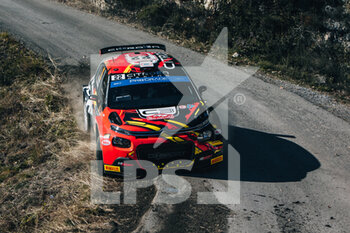 21/01/2023 - 22 Stéphane LEFEBVRE (FRA), Andy MALFOY (FRA), STEPHANE LEFEBVRE, CITROEN C3, RC2, Rally2, action during the Rallye Automobile Monte Carlo 2023, 1st round of the 2023 WRC World Rally Car Championship, from January 19 to 22, 2023 at Monte Carlo, Monaco - AUTO - WRC - RALLYE AUTOMOBILE MONTE CARLO 2023 - RALLY - MOTORI