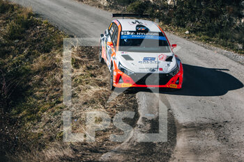 21/01/2023 - 34 Pepe LÓPEZ (ESP), Borja ROZADA (ESP), PEPE LOPEZ, HYUNDAI i20 N, RC2, Rally2, action during the Rallye Automobile Monte Carlo 2023, 1st round of the 2023 WRC World Rally Car Championship, from January 19 to 22, 2023 at Monte Carlo, Monaco - AUTO - WRC - RALLYE AUTOMOBILE MONTE CARLO 2023 - RALLY - MOTORI