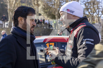 21/01/2023 - BEN SULAYEM Mohammed, FIA President, OGIER Sébastien (FRA), TOYOTA GR Yaris Rally1 Hybrid, portrait during the Rallye Automobile Monte Carlo 2023, 1st round of the 2023 WRC World Rally Car Championship, from January 19 to 22, 2023 at Monte Carlo, Monaco - AUTO - WRC - RALLYE AUTOMOBILE MONTE CARLO 2023 - RALLY - MOTORI