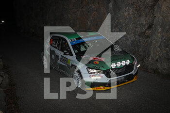 21/01/2023 - 24 Nikolay GRYAZIN (ANA), Konstantin ALEKSANDROV (ANA), TOKSPORT WRT 2, SKODA FABIA RS, RC2, Rally2, action with tyre puncture during the Rallye Automobile Monte Carlo 2023, 1st round of the 2023 WRC World Rally Car Championship, from January 19 to 22, 2023 at Monte Carlo, Monaco - AUTO - WRC - RALLYE AUTOMOBILE MONTE CARLO 2023 - RALLY - MOTORI