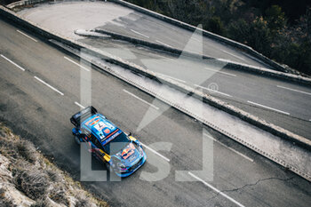 22/01/2023 - 07 Pierre-Louis LOUBET (FRA), Nicolas GILSOUL (FRA), M-SPORT FORD WORLD RALLY TEAM, FORD Puma Rally1 Hybrid, WRC, action during the Rallye Automobile Monte Carlo 2023, 1st round of the 2023 WRC World Rally Car Championship, from January 19 to 22, 2023 at Monte Carlo, Monaco - AUTO - WRC - RALLYE AUTOMOBILE MONTE CARLO 2023 - RALLY - MOTORI