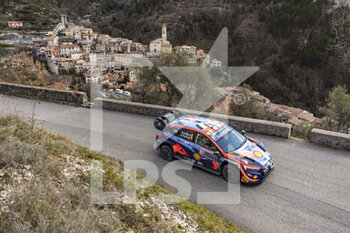 22/01/2023 - 04 Esapekka LAPPI (FIN), Janne FERM (FIN), HYUNDAI SHELL MOBIS WORLD RALLY TEAM, HYUNDAI i20 N Rally1 Hybrid, WRC, action during the Rallye Automobile Monte Carlo 2023, 1st round of the 2023 WRC World Rally Car Championship, from January 19 to 22, 2023 at Monte Carlo, Monaco - AUTO - WRC - RALLYE AUTOMOBILE MONTE CARLO 2023 - RALLY - MOTORI