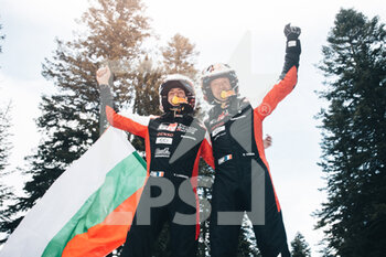 22/01/2023 - Sébastien OGIER (FRA), Vincent LANDAIS (FRA), TOYOTA GAZOO RACING WRT, TOYOTA GR Yaris Rally1 Hybrid, WRC, victory, victoire, winning portrait during the Rallye Automobile Monte Carlo 2023, 1st round of the 2023 WRC World Rally Car Championship, from January 19 to 22, 2023 at Monte Carlo, Monaco - AUTO - WRC - RALLYE AUTOMOBILE MONTE CARLO 2023 - RALLY - MOTORI