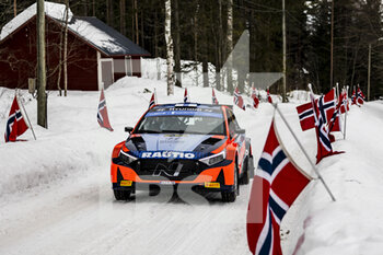 2023-02-09 - 23 Teemu SUNINEN (FIN), Mikko MARKKULA (FIN), HYUNDAI MOTORSPORT N, HYUNDAI i20 N, RC2, Rally2, action during the Rally Sweden 2023, 2nd round of the 2023 WRC World Rally Car Championship, from February 9 to 12, 2023 at Umea, Vasterbotten County, Sweden - AUTO - WRC - RALLY SWEDEN 2023 - RALLY - MOTORS