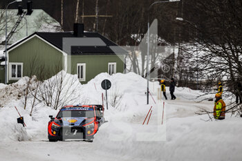 2023-02-09 - 04 Esapekka LAPPI (FIN), Janne FERM (FIN), HYUNDAI SHELL MOBIS WORLD RALLY TEAM, HYUNDAI i20 N Rally1 Hybrid, WRC, action during the Rally Sweden 2023, 2nd round of the 2023 WRC World Rally Car Championship, from February 9 to 12, 2023 at Umea, Vasterbotten County, Sweden - AUTO - WRC - RALLY SWEDEN 2023 - RALLY - MOTORS