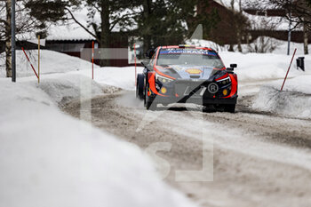 2023-02-09 - 11 Thierry NEUVILLE (BEL), Martijn WYDAEGHE (BEL), HYUNDAI SHELL MOBIS WORLD RALLY TEAM, HYUNDAI I20 N Rally1 Hybrid, WRC, action during the Rally Sweden 2023, 2nd round of the 2023 WRC World Rally Car Championship, from February 9 to 12, 2023 at Umea, Vasterbotten County, Sweden - AUTO - WRC - RALLY SWEDEN 2023 - RALLY - MOTORS