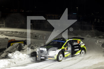 2023-02-09 - 20 Oliver SOLBERG (SWE), Elliott EDMONDSON (GBR), OLIVER SOLBERG, SKODA FABIA RS, RC2, Rally2, action during the Rally Sweden 2023, 2nd round of the 2023 WRC World Rally Car Championship, from February 9 to 12, 2023 at Umea, Vasterbotten County, Sweden - AUTO - WRC - RALLY SWEDEN 2023 - RALLY - MOTORS