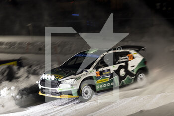 2023-02-09 - 22 Emil LINDHOLM (FIN), Reeta HAMALAINEN (FIN), TOKSPORT WRT, SKODA FABIA RS, RC2, Rally2, action during the Rally Sweden 2023, 2nd round of the 2023 WRC World Rally Car Championship, from February 9 to 12, 2023 at Umea, Vasterbotten County, Sweden - AUTO - WRC - RALLY SWEDEN 2023 - RALLY - MOTORS