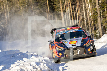 2023-02-10 - 11 Thierry NEUVILLE (BEL), Martijn WYDAEGHE (BEL), HYUNDAI SHELL MOBIS WORLD RALLY TEAM, HYUNDAI I20 N Rally1 Hybrid, WRC, action during the Rally Sweden 2023, 2nd round of the 2023 WRC World Rally Car Championship, from February 9 to 12, 2023 at Umea, Vasterbotten County, Sweden - AUTO - WRC - RALLY SWEDEN 2023 - RALLY - MOTORS
