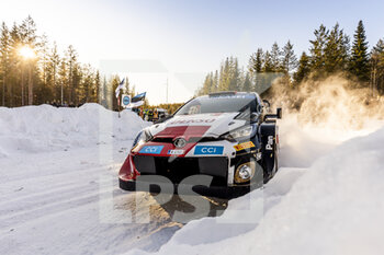 2023-02-10 - 18 Takamoto KATSUTA (JPN), Aaron JOHNSTON (IRL), TOYOTA GAZOO RACING WRT, TOYOTA GR Yaris Rally1 Hybrid, WRC, action during the Rally Sweden 2023, 2nd round of the 2023 WRC World Rally Car Championship, from February 9 to 12, 2023 at Umea, Vasterbotten County, Sweden - AUTO - WRC - RALLY SWEDEN 2023 - RALLY - MOTORS
