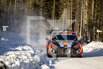 2023-02-10 - 04 Esapekka LAPPI (FIN), Janne FERM (FIN), HYUNDAI SHELL MOBIS WORLD RALLY TEAM, HYUNDAI i20 N Rally1 Hybrid, WRC, action during the Rally Sweden 2023, 2nd round of the 2023 WRC World Rally Car Championship, from February 9 to 12, 2023 at Umea, Vasterbotten County, Sweden - AUTO - WRC - RALLY SWEDEN 2023 - RALLY - MOTORS