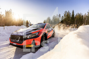2023-02-10 - 23 Teemu SUNINEN (FIN), Mikko MARKKULA (FIN), HYUNDAI MOTORSPORT N, HYUNDAI i20 N, RC2, Rally2, action during the Rally Sweden 2023, 2nd round of the 2023 WRC World Rally Car Championship, from February 9 to 12, 2023 at Umea, Vasterbotten County, Sweden - AUTO - WRC - RALLY SWEDEN 2023 - RALLY - MOTORS