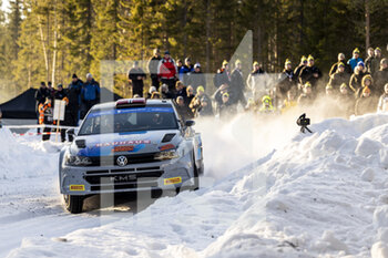 2023-02-10 - 21 Ole Christian VEIBY (NOR), Torstein ERIKSEN (NOR), VOLKSWAGEN POLO GTI, RC2, Rally2, action during the Rally Sweden 2023, 2nd round of the 2023 WRC World Rally Car Championship, from February 9 to 12, 2023 at Umea, Vasterbotten County, Sweden - AUTO - WRC - RALLY SWEDEN 2023 - RALLY - MOTORS