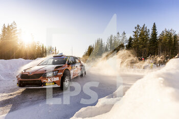 2023-02-10 - 24 Jari HUTTUNEN (FIN), Antti LINNAKETO (FIN), SKODA FABIA, RC2, Rally2, action during the Rally Sweden 2023, 2nd round of the 2023 WRC World Rally Car Championship, from February 9 to 12, 2023 at Umea, Vasterbotten County, Sweden - AUTO - WRC - RALLY SWEDEN 2023 - RALLY - MOTORS
