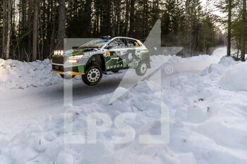 2023-02-10 - 28 Sami PAJARI (FIN), Enni MÄLKÖNEN (FIN), TOKSPORT WRT, SKODA Fabia RS, RC2, Rally2, action during the Rally Sweden 2023, 2nd round of the 2023 WRC World Rally Car Championship, from February 9 to 12, 2023 at Umea, Vasterbotten County, Sweden - AUTO - WRC - RALLY SWEDEN 2023 - RALLY - MOTORS