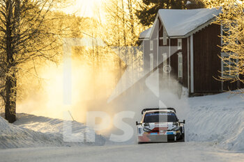 2023-02-11 - 18 Takamoto KATSUTA (JPN), Aaron JOHNSTON (IRL), TOYOTA GAZOO RACING WRT, TOYOTA GR Yaris Rally1 Hybrid, WRC, action during the Rally Sweden 2023, 2nd round of the 2023 WRC World Rally Car Championship, from February 9 to 12, 2023 at Umea, Vasterbotten County, Sweden - AUTO - WRC - RALLY SWEDEN 2023 - RALLY - MOTORS