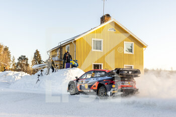 2023-02-11 - 11 Thierry NEUVILLE (BEL), Martijn WYDAEGHE (BEL), HYUNDAI SHELL MOBIS WORLD RALLY TEAM, HYUNDAI I20 N Rally1 Hybrid, WRC, action during the Rally Sweden 2023, 2nd round of the 2023 WRC World Rally Car Championship, from February 9 to 12, 2023 at Umea, Vasterbotten County, Sweden - AUTO - WRC - RALLY SWEDEN 2023 - RALLY - MOTORS