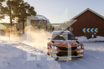 2023-02-11 - 24 Jari HUTTUNEN (FIN), Antti LINNAKETO (FIN), SKODA FABIA, RC2, Rally2, action during the Rally Sweden 2023, 2nd round of the 2023 WRC World Rally Car Championship, from February 9 to 12, 2023 at Umea, Vasterbotten County, Sweden - AUTO - WRC - RALLY SWEDEN 2023 - RALLY - MOTORS
